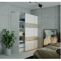 Шкаф-Купе L-Кайзер 1800м 2ДСП с шухлядами-Doros