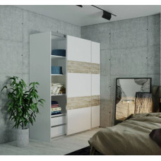 Шкаф-Купе L-Кайзер 1800м 2ДСП с шухлядами-Doros