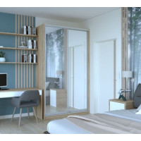 Шкаф-Купе Сити Лайт 150х45х225м 2 Зеркала-Doros